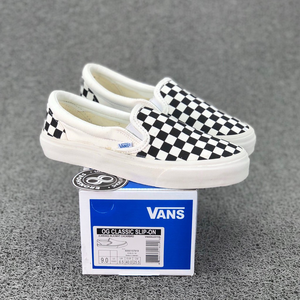 vans og slip on checkerboard