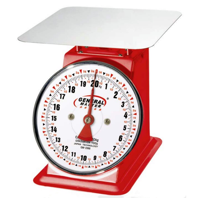 General Master Weighing Scale/Table Scale Dial Spring Scale 20KG Flat