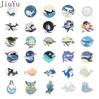 Cute Ocean Animal Rhinestone Whale Pin Brooch – Sea Theme Dolphin Fish Lapel Pin For Women & Men