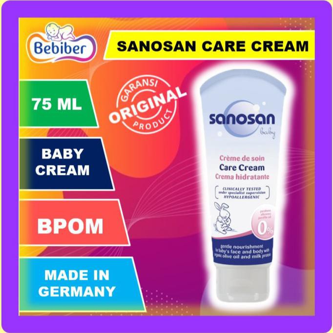 Sanosan Care Cream 75ml / Sanosan Face Cream / Baby Face Cream / Bebiber Care Cream 75ml
