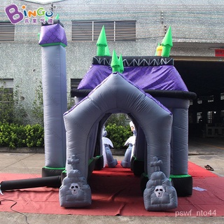 ヅβ ⋮Customized 5x4x4.2 Meters Halloween Decorations Inflatable Haunted House For Kids Game Toys - BG #6