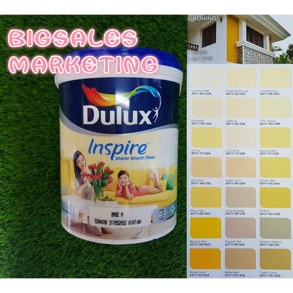 Malaysia] 5 Litre ICI DULUX Inspire Interior Smooth Sheen Paints