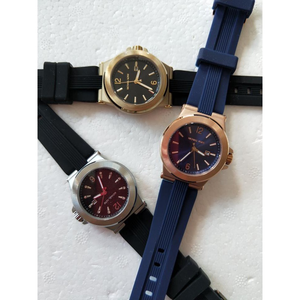 mk rubber strap watch