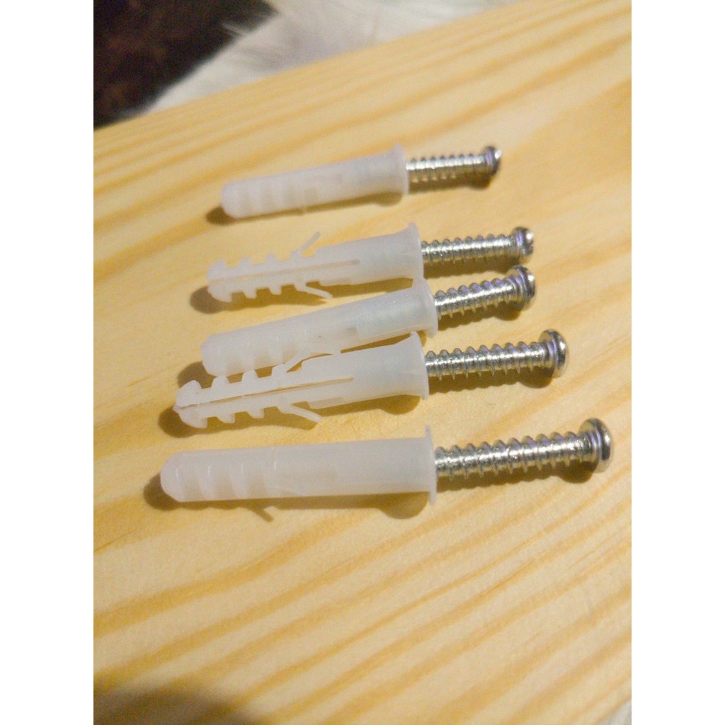 tox-wall-plug-6mm-with-stopper-paired-with-screw-4x25mm-5pairs-set