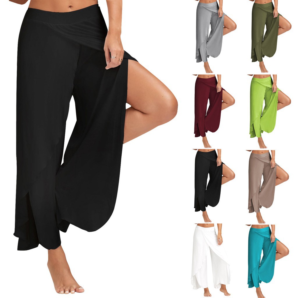 side slit yoga pants
