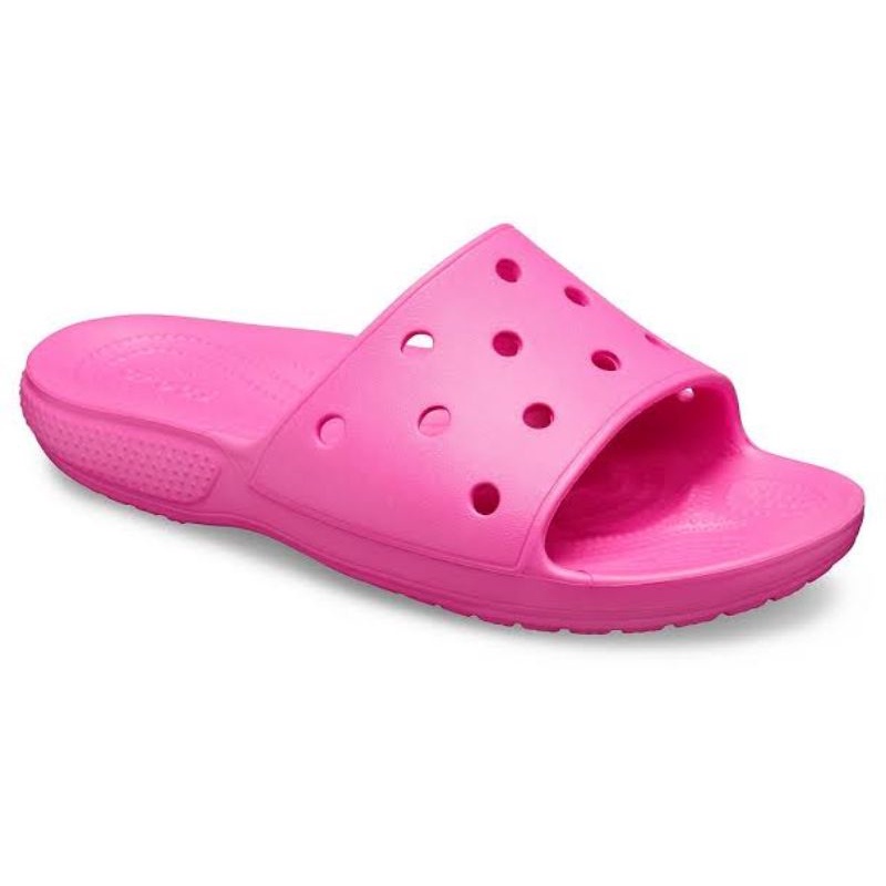 NEW! AUTHENTIC CROCS CLASSIC SLIDE ELECTRIC PINK (size J4) | Shopee  Philippines