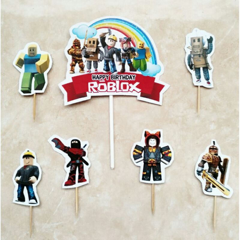 Roblox ro blox Birthday cake topper & cake Decoration | Shopee Philippines