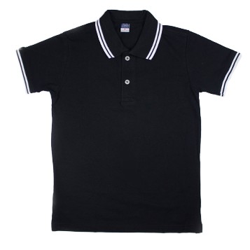 mens black and white polo shirt