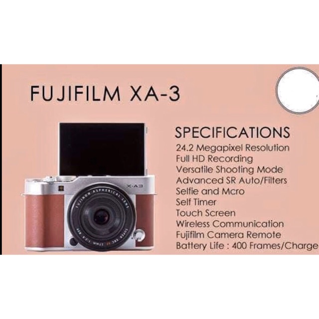 fujifilm ax3 specs