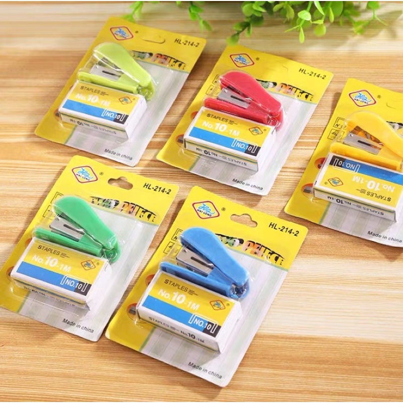 Mini Stapler Set Pupils Portable Convenient Stapler & Staple | Shopee ...