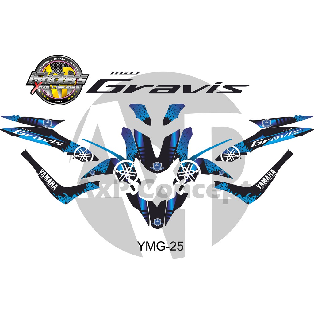 Yamaha Mio Gravis Decal Kit Ymg 25 Shopee Philippines