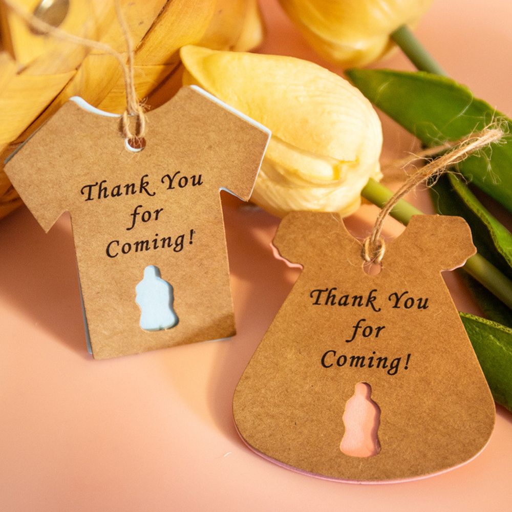 ๑50pcs Baby Shower Tag Labels Thank You for Coming Tags New Born Boy Girl 1st Birthday Party Decorat