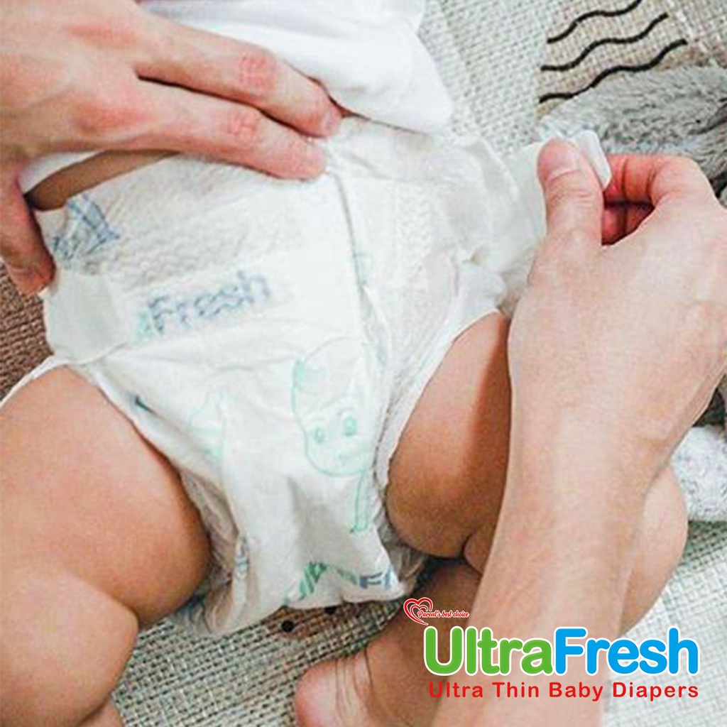 ▨Ultrafresh Ultra Thin Tape Diapers Small 24s for Newborn & Babies  4-8 kg or 8 to 17 lbs Slim Ligh