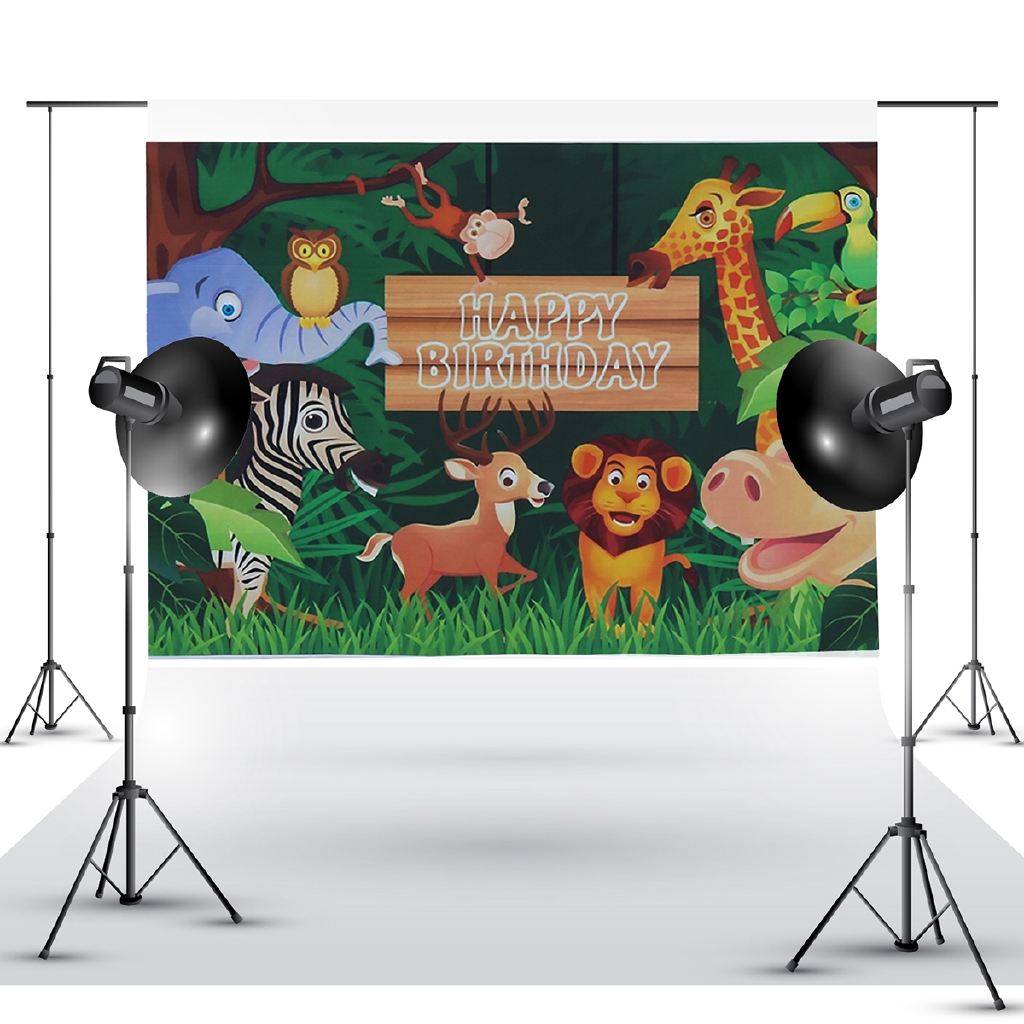 Shouse Jungle Safari Themed Birthday Banner Background Photography