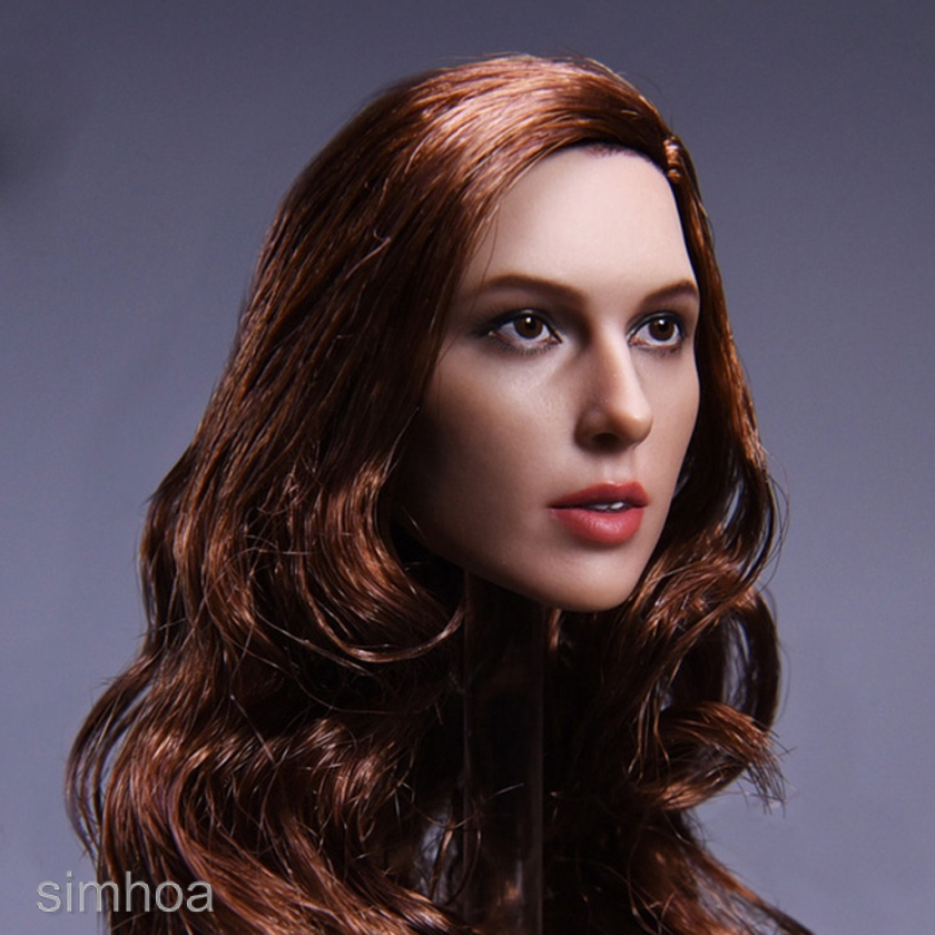 1/6 Female LONG hair PALE Head sculpt  DR001 for Phicen VERYCOOL Hot Toys ❶USA❶ 