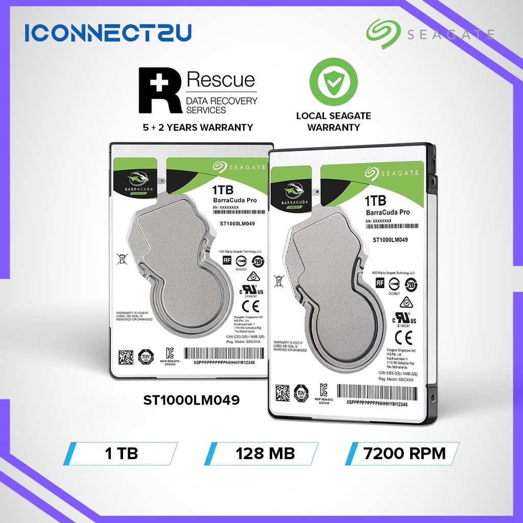 7200 Rpm St1000lm049 Specs Pro 12TB Seagate BarraCuda ST1000LM049