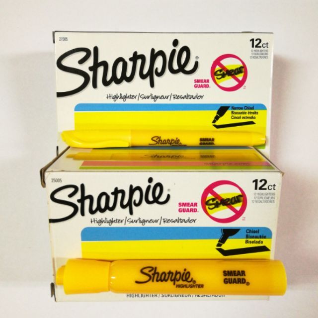 [BOX OF 12 HL PENS] Sharpie Highlighter Banana Yellow Color (Tank