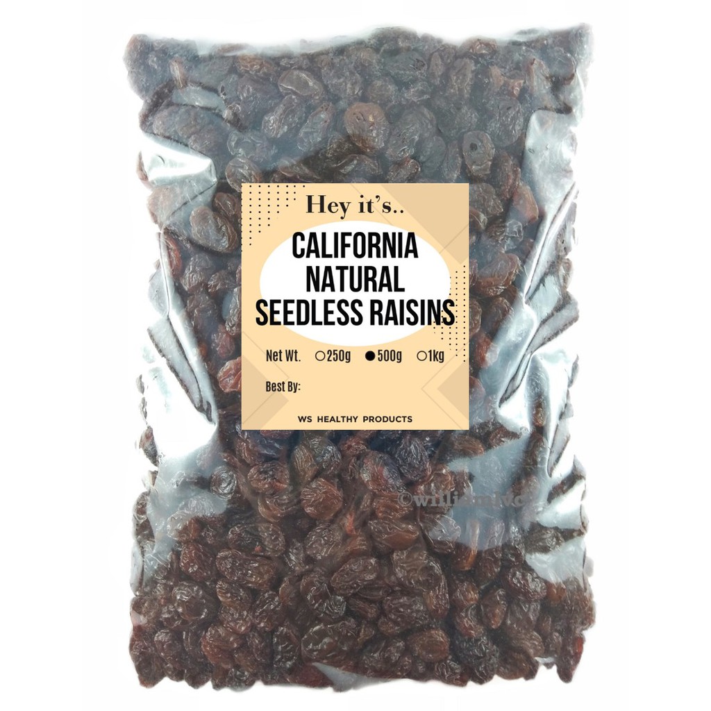 California Natural Raisins (500g & 1kg) Shopee Philippines