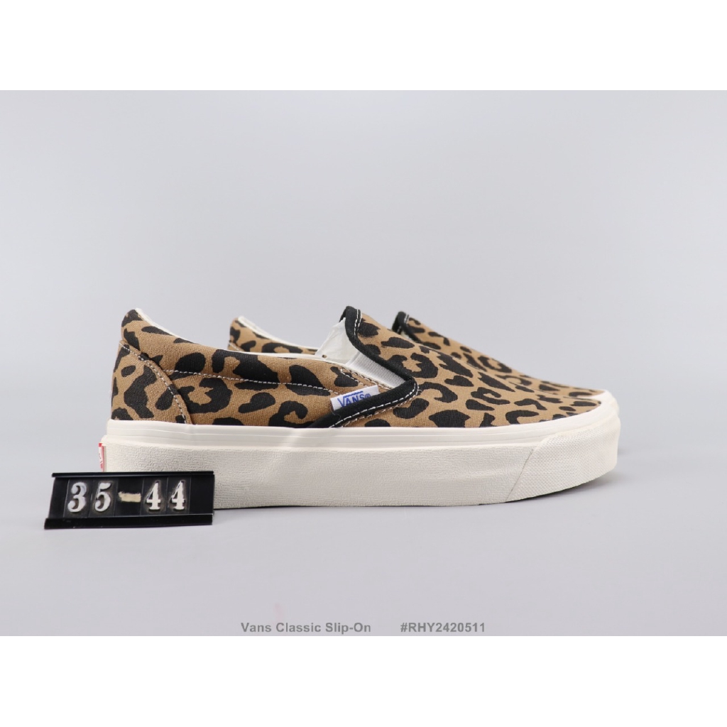 slip on vans animal print