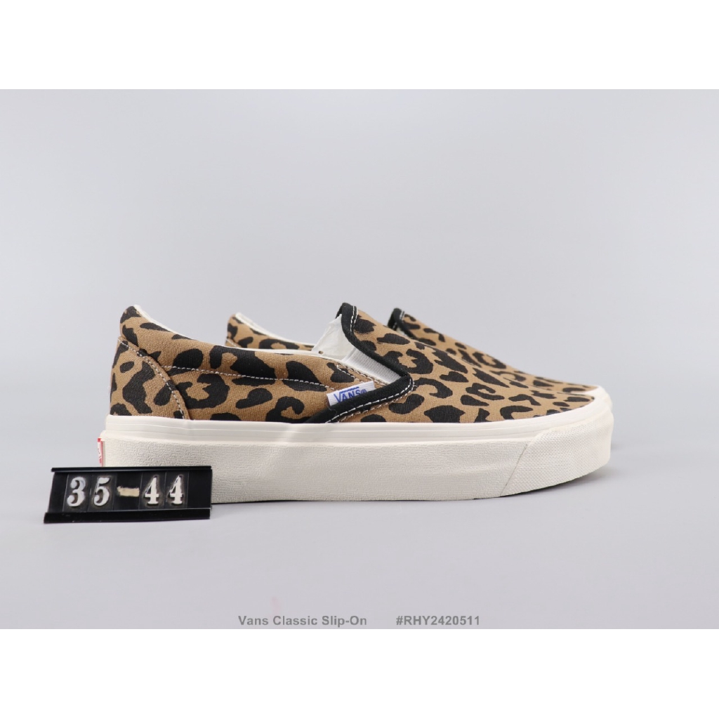 leopard print van slip ons