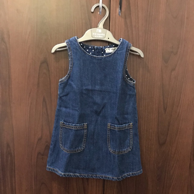 next denim dress baby