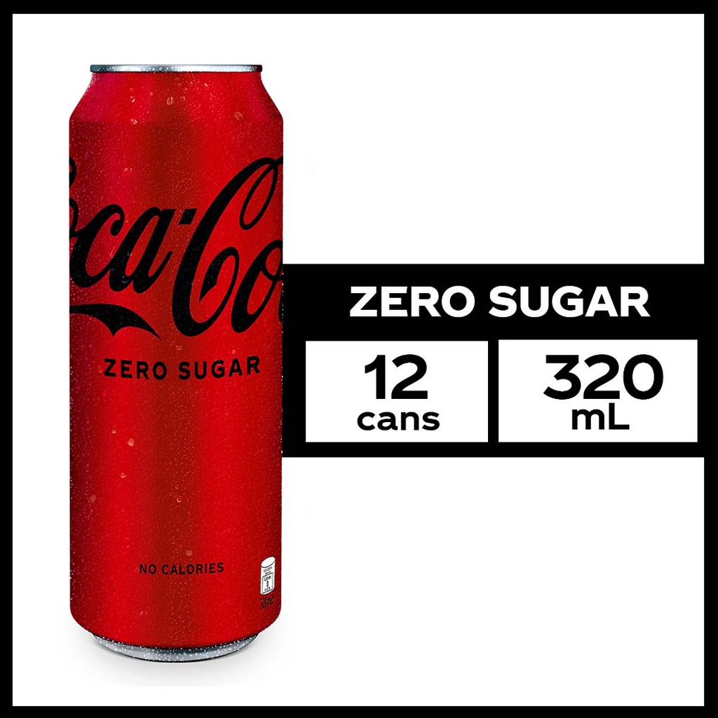 Coca-Cola Zero Sugar 320mL - 12 pack | Shopee Philippines