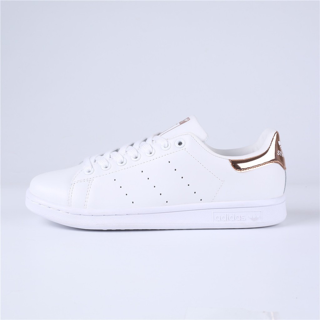 stan smith white and gold sneakers