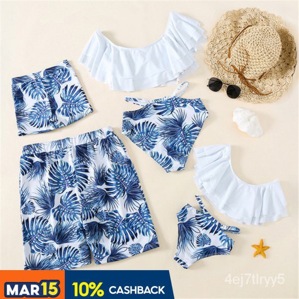Family Look Father Mom Daughter Son Bathing Suit Family Matching Swimwear Mother Daughter Swimsuit M Shopee Philippines