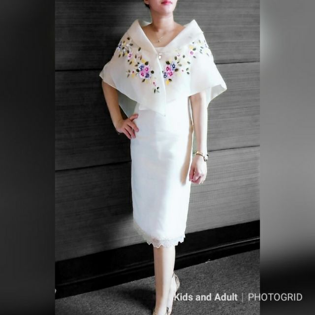 modern filipiniana dress for chubby