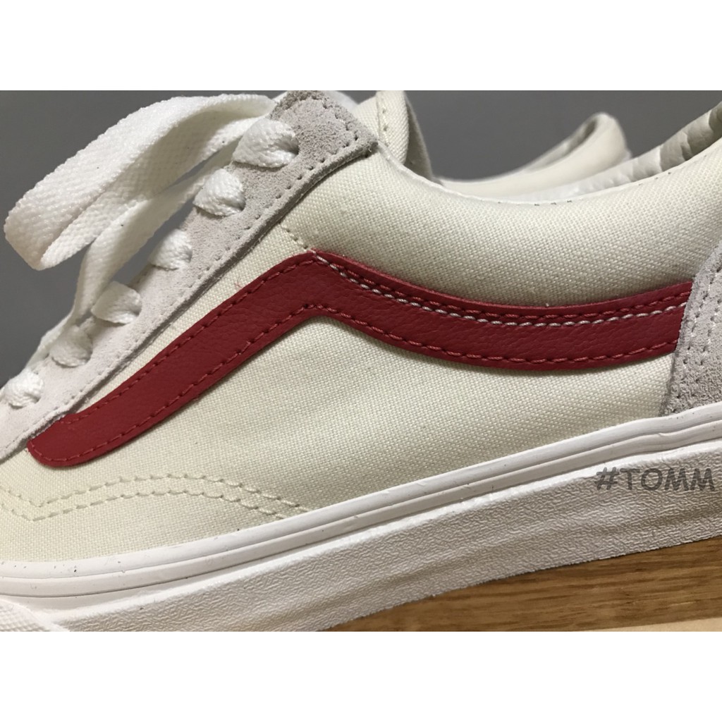 vans cream red old skool