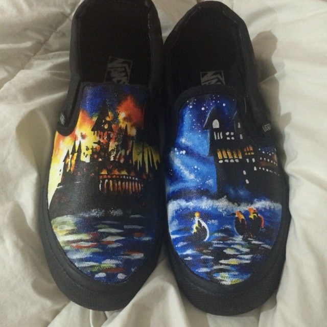 harry potter painted shoes