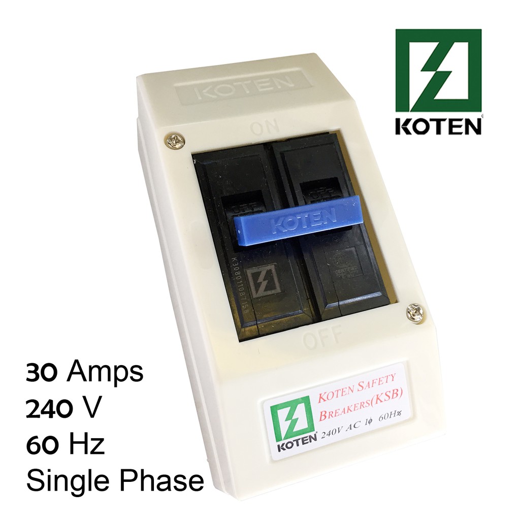 Koten Safety Breaker 20 30 Amps Shopee Philippines