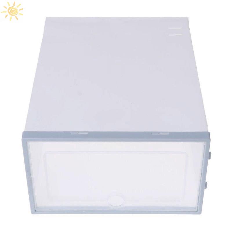 Transparent Stackable Plastic Drawer Shoe Storage Box Shopee