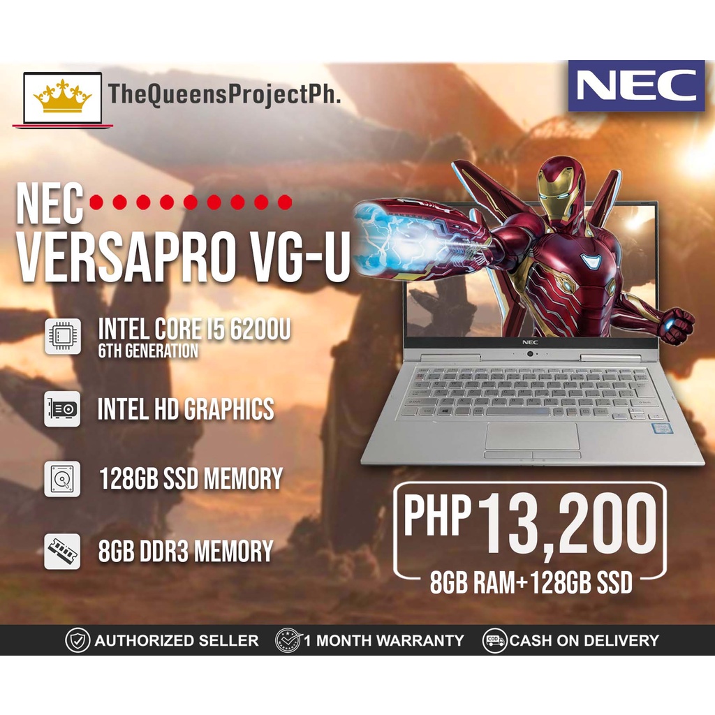Laptop NEC Versapro VG-U Intel Core i5 6200U 6th Gen 8GB DDR3 128GB SSD