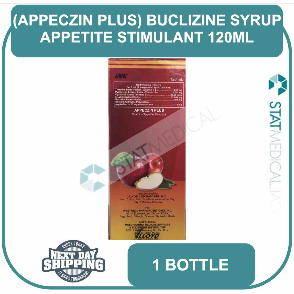 APPECZIN PLUS / IROPLUS 120mL & 60mL Syrup Vitamin + iron
