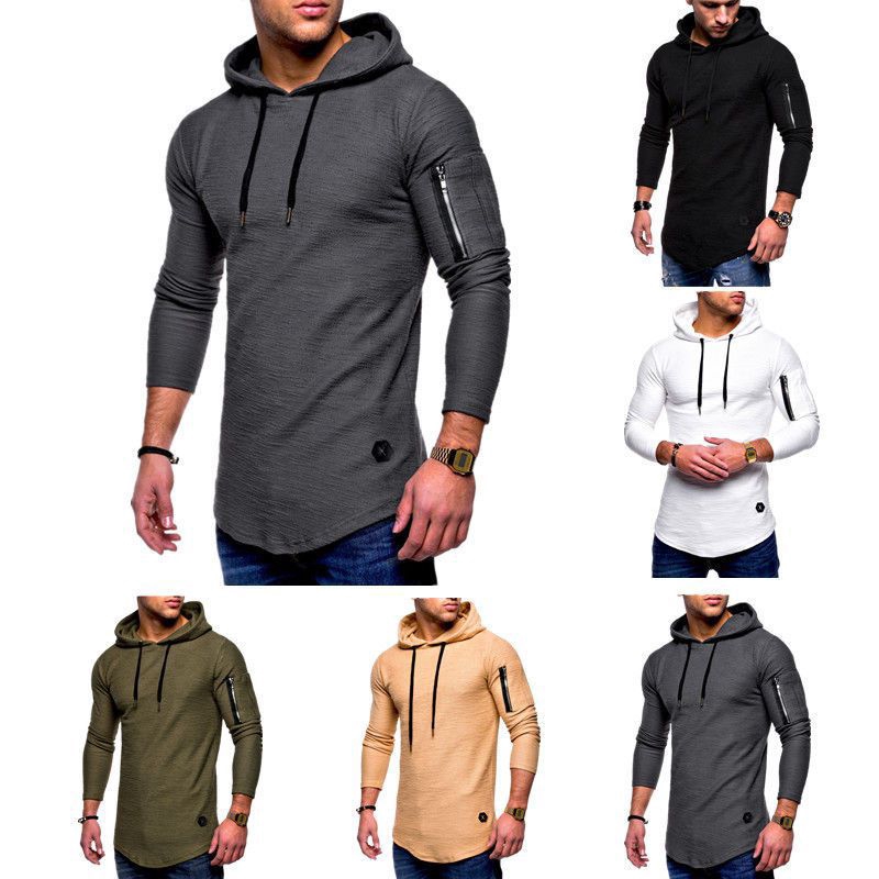 muscle fit hoodie men's