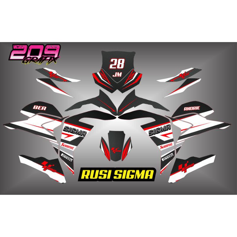 Rusi Sigma full body decals | Shopee Philippines