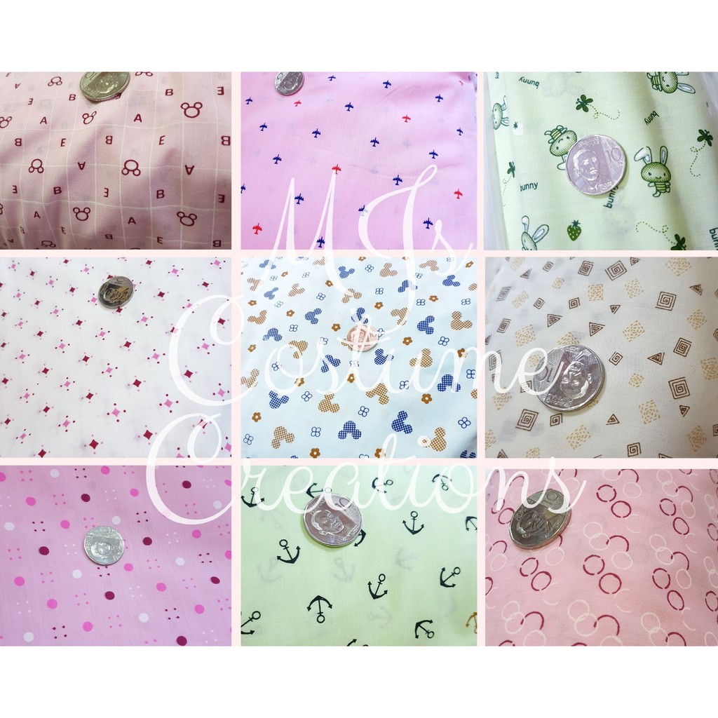 Us Cotton Fabric 45 Width Tela Per Yard Shopee Philippines