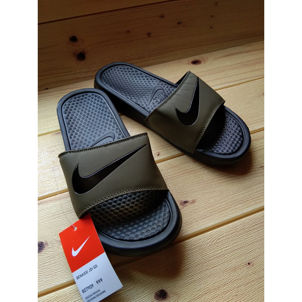 benassi swoosh slides