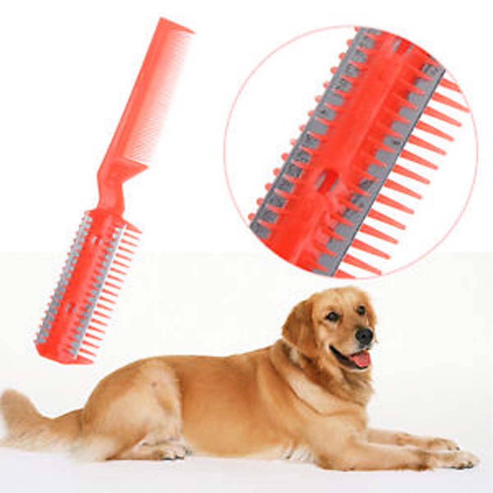 comb with razor for cutting dog hair