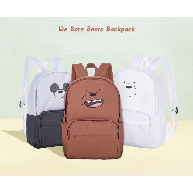 We Bare Bears Backpack Bag Miniso | Shopee Philippines