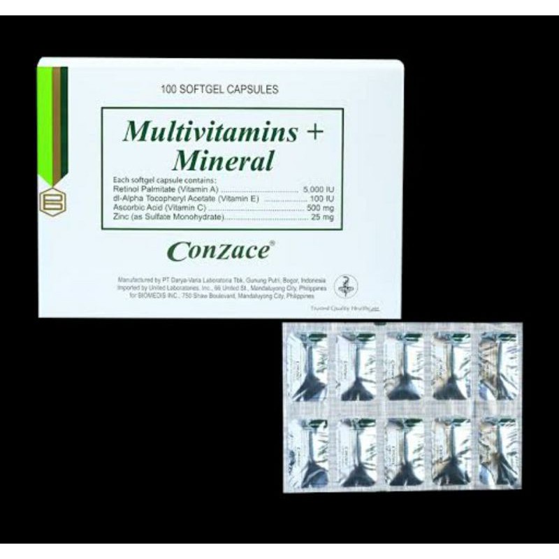 conzace multivitamins CONZACE Multivitamins + Minerals presyo ₱1,206