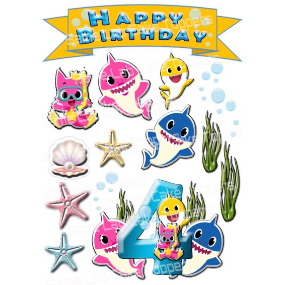 Baby Shark Cake Topper Set Shopee Philippines