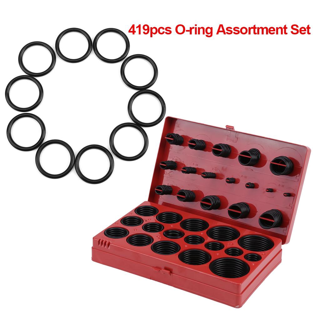 419 pcs O Ring Rubber Grommet Assortment O-Ring Seal Tool 