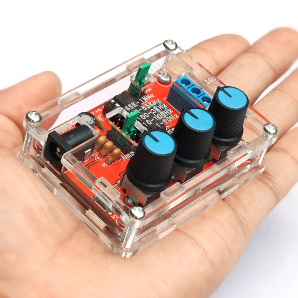 Signal Generator Kit Sine/Triangle/Square Output 1Hz-1MHz XR2206+ Arylic Shell