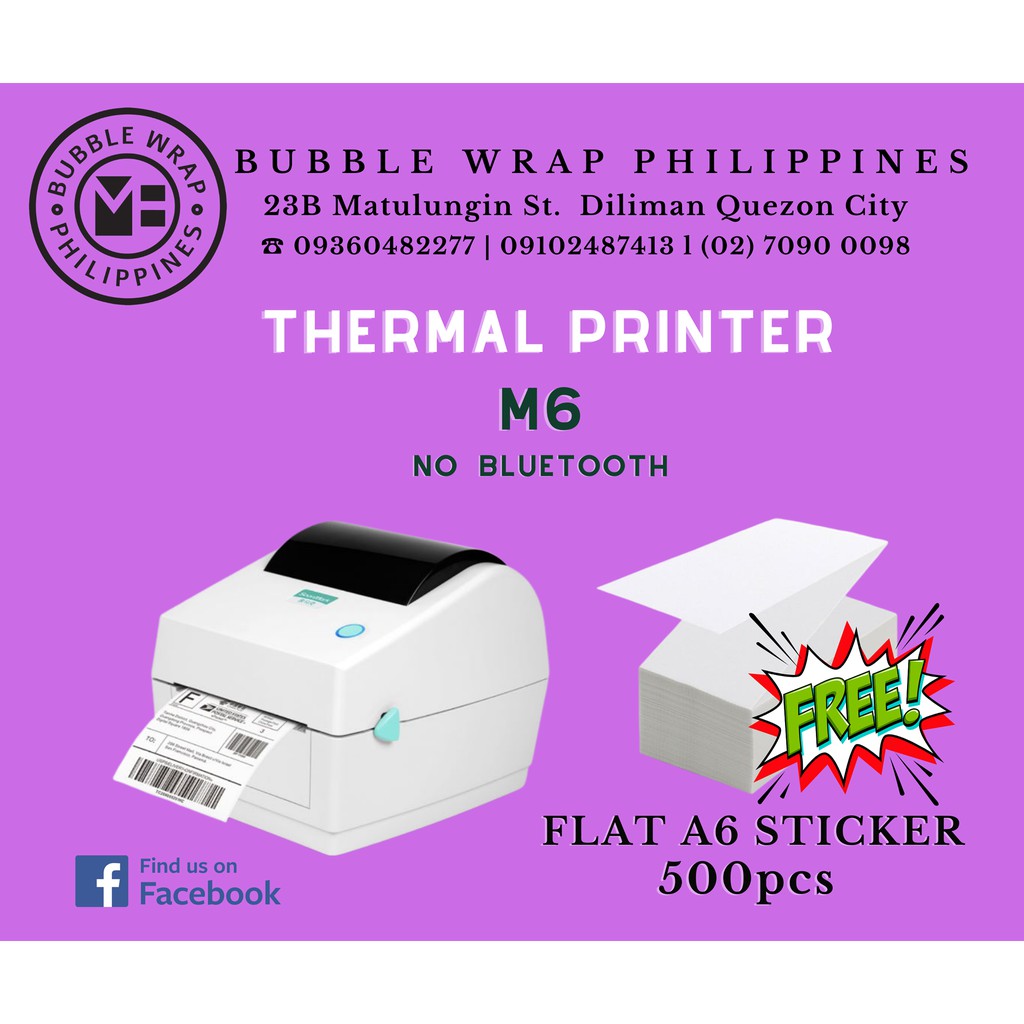 Soonmark M6 Thermal Barcode Label Printer w/ free thermal sticker high
