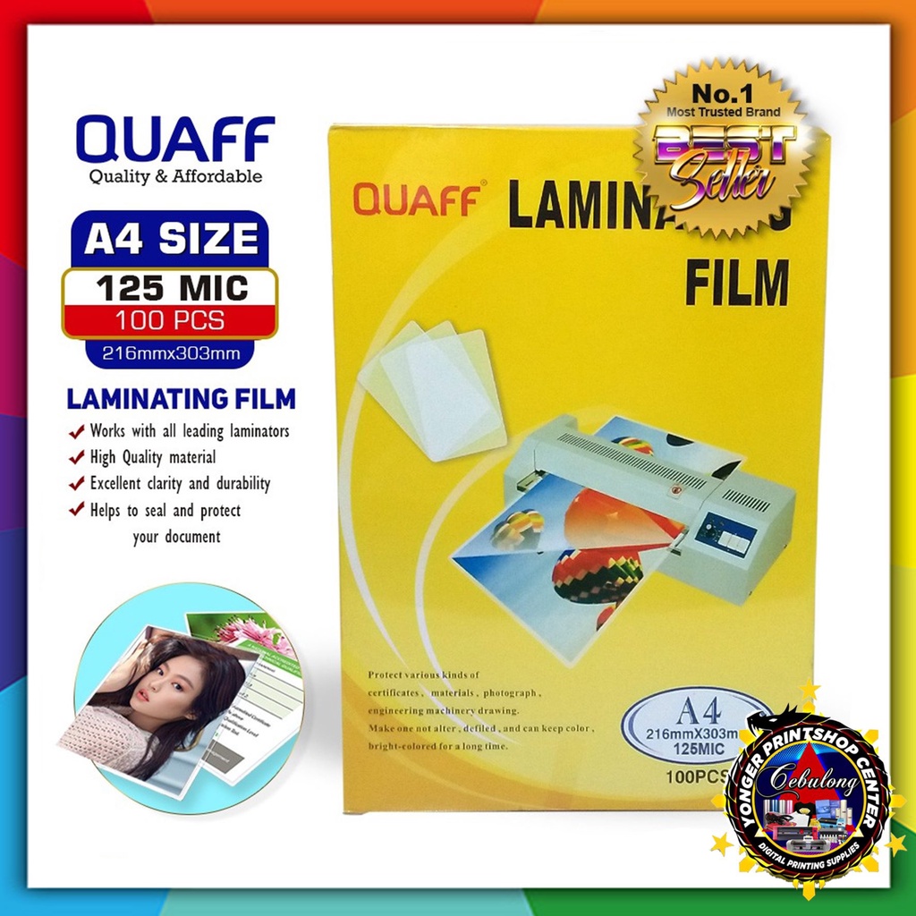 A4 SIZE QUAFF LAMINATING FILM 125 MICRONS Shopee Philippines