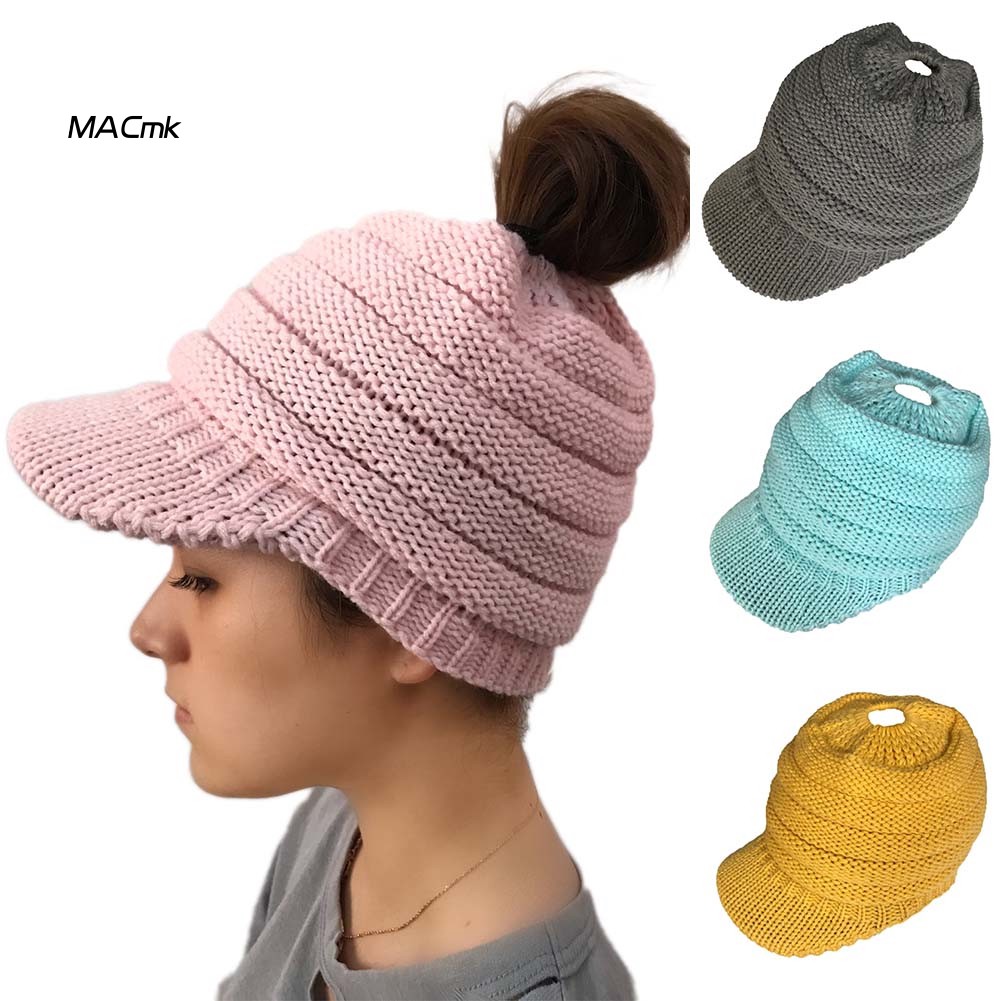 womens stocking cap with ponytail hole