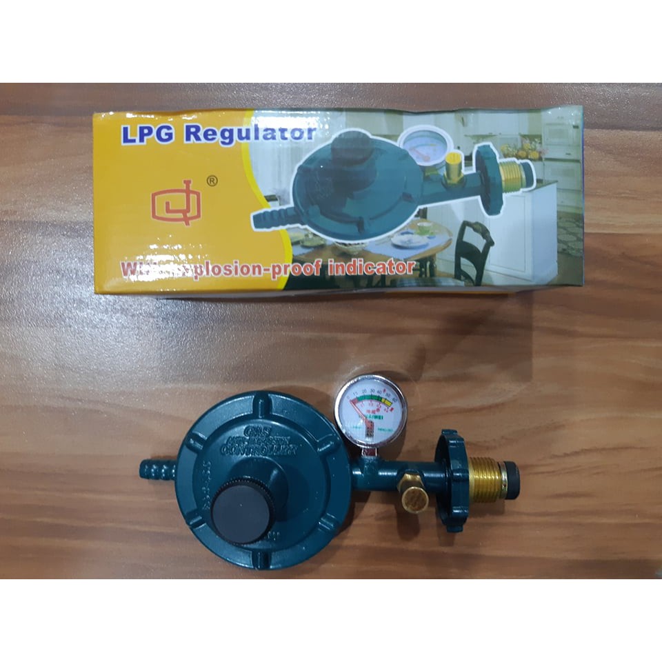 MGas Regulator / LPG Regulator with Gauge and Push Button Anti