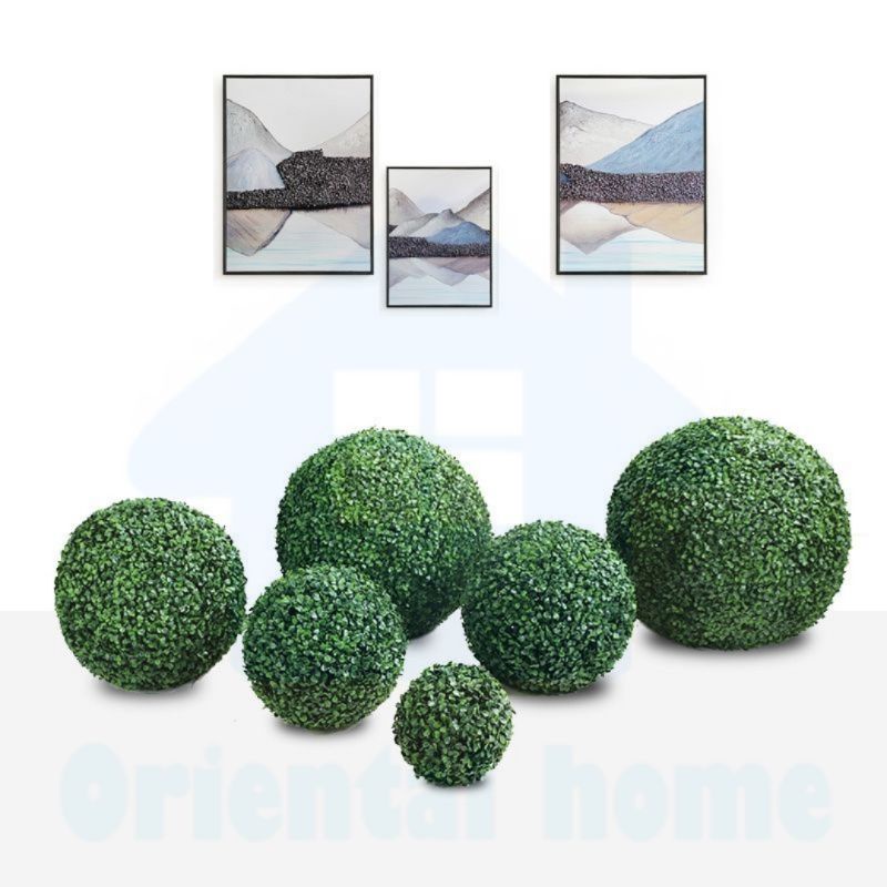 Artificial Foliage Green Grass Balls Plants For Home Outdoor Backyard